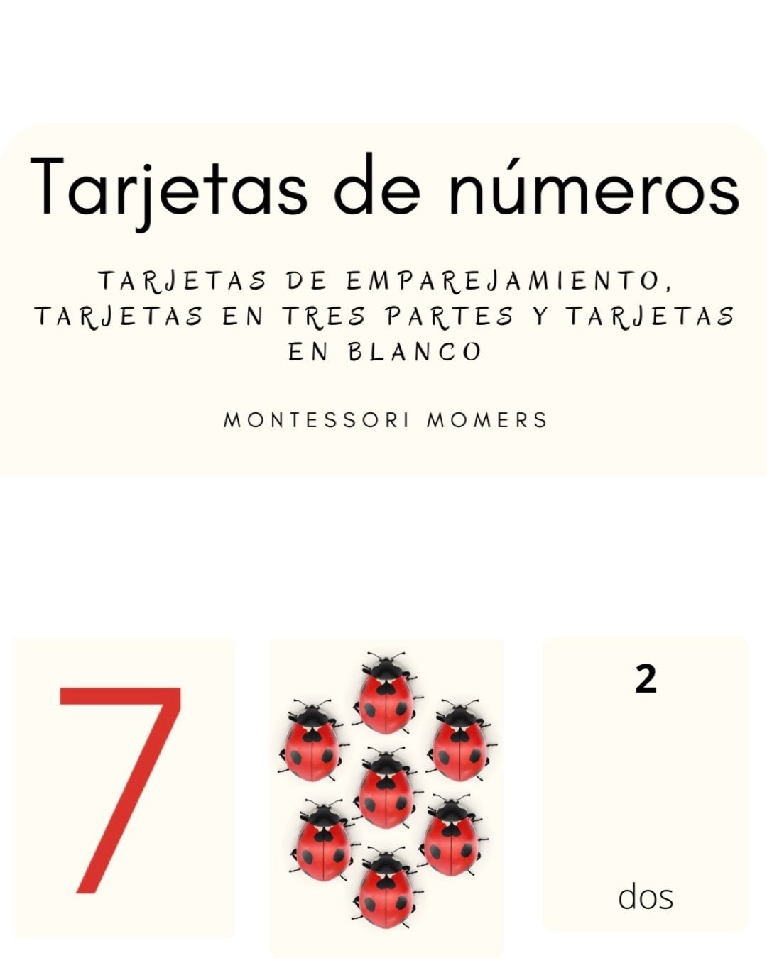 Tarjetas de números: la introducción - Montessori Momers