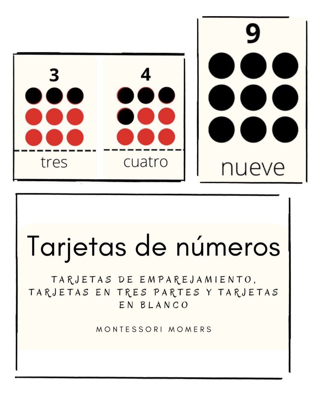 Tarjetas de números: la introducción - Montessori Momers