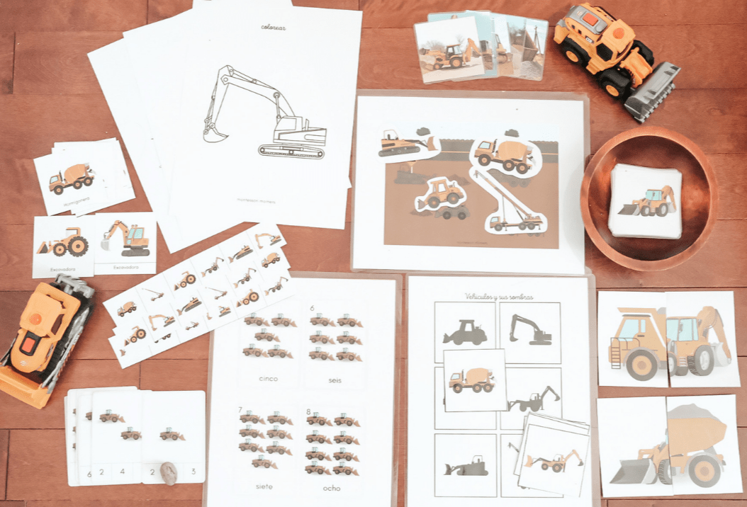 Unidad temática: vehículos de construcción - Montessori Momers